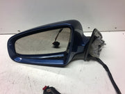 AUDI A3 8P PASSENGER'S SIDE N/S DOOR MIRROR ELECTRIC  MAURITIUS BLUE LZ5C 04 081