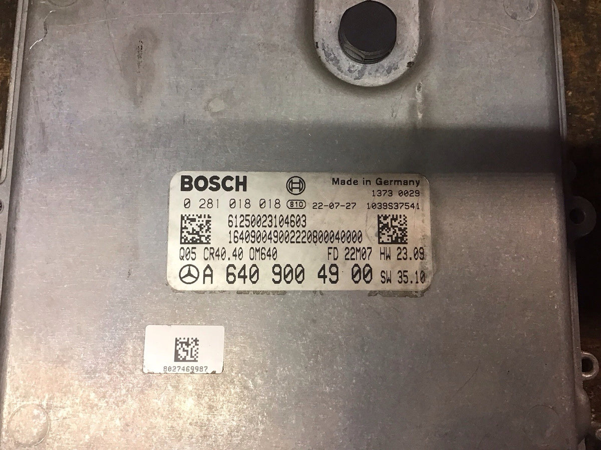 MERCEDES A CLASS W169 2.0 DIESEL ENGINE CONTROL UNIT ECU A6409004900 2005 20123