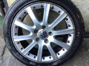 VOLKSWAGEN GOLF MK5 ALLOY WHEEL 17" 1K0601025K WITH TYRE 225X45X17 2002 20084