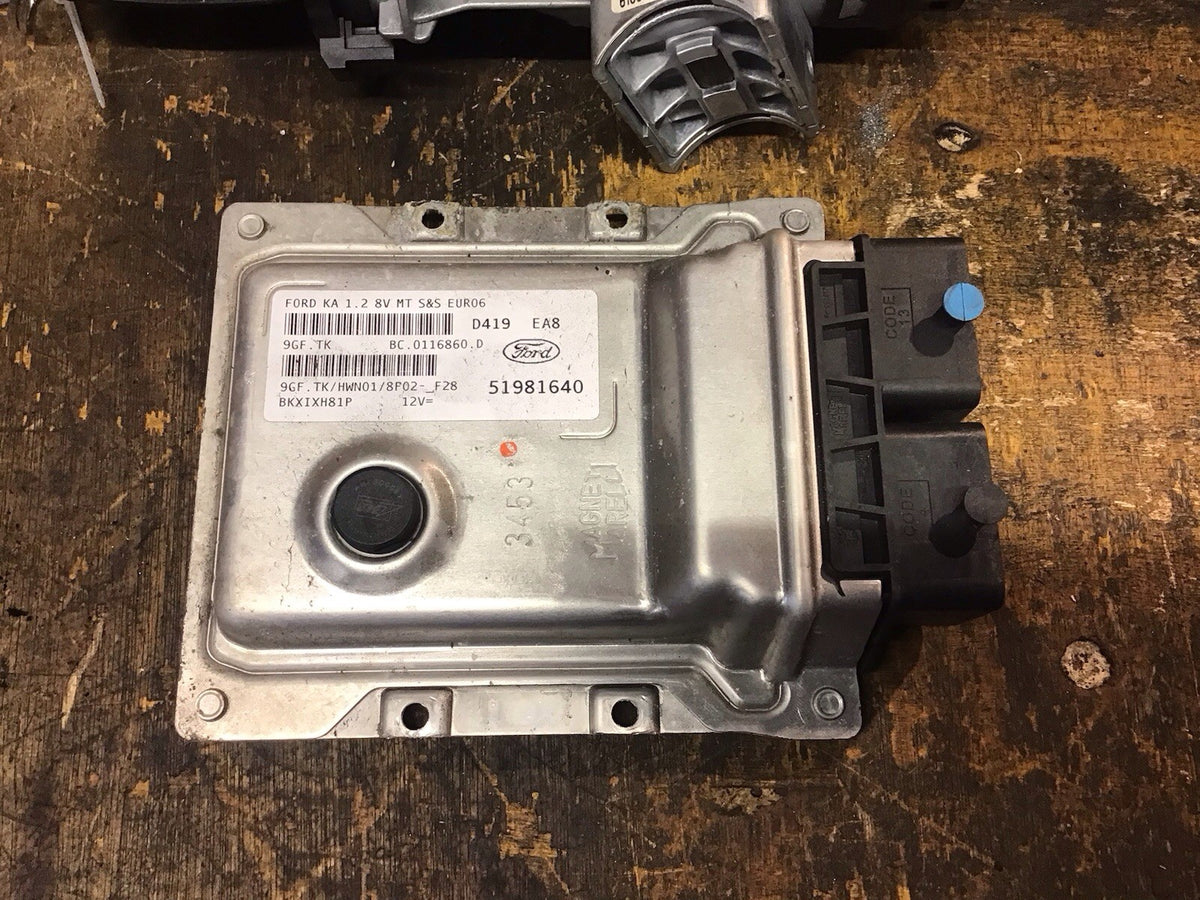 FORD KA MK2 1.2 PETROL ECU KIT 51981640 D419 2008 20153