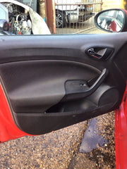 SEAT IBIZA 6J PASSENGER'S SIDE N/S FRONT DOOR EMOCION RED LS3H 5 DOOR 2008 20176