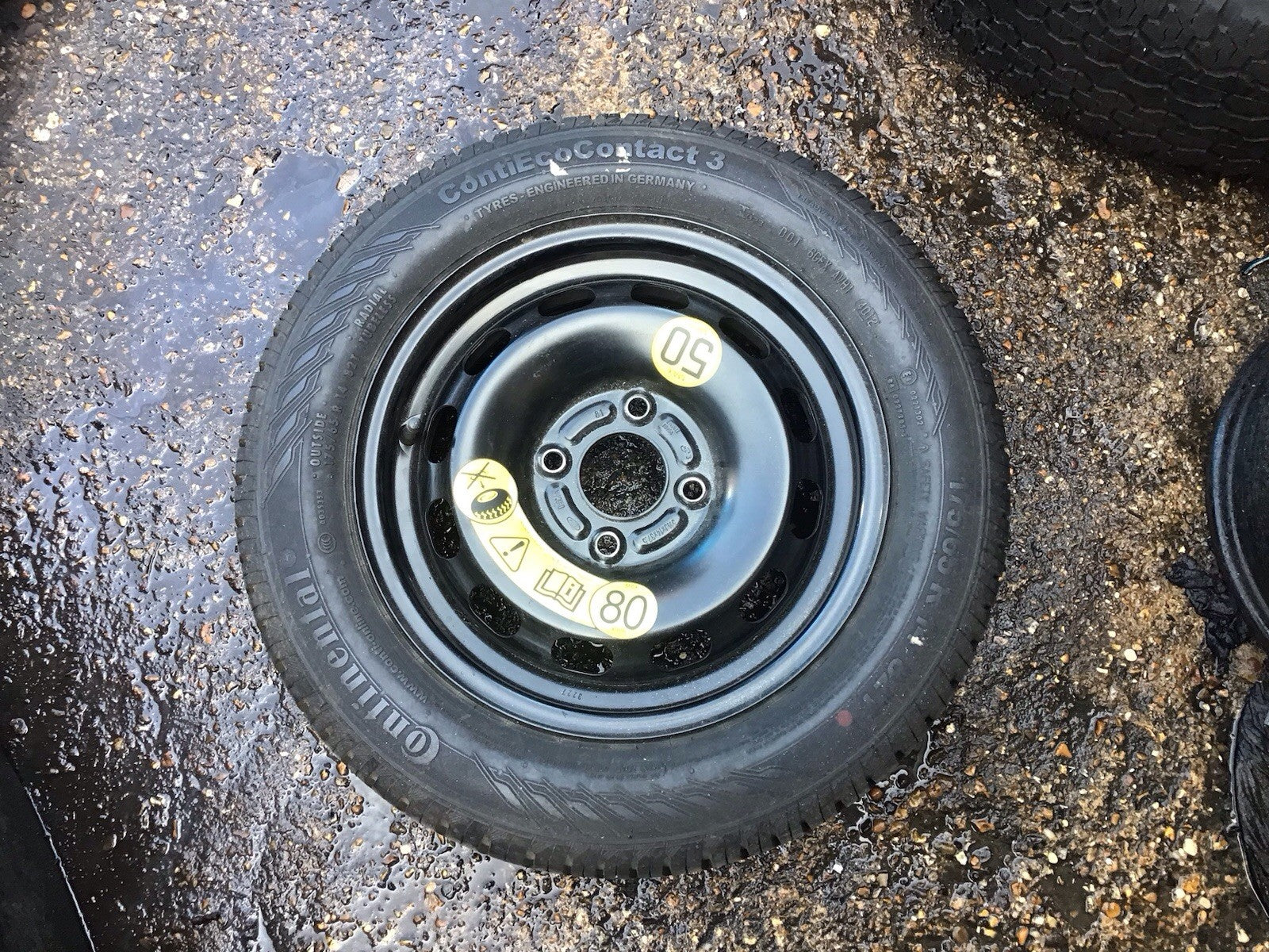 FORD FIESTA MK7 SPARE WHEEL 14'' STEEL RIM TYRE 175X65X14 2009 20170