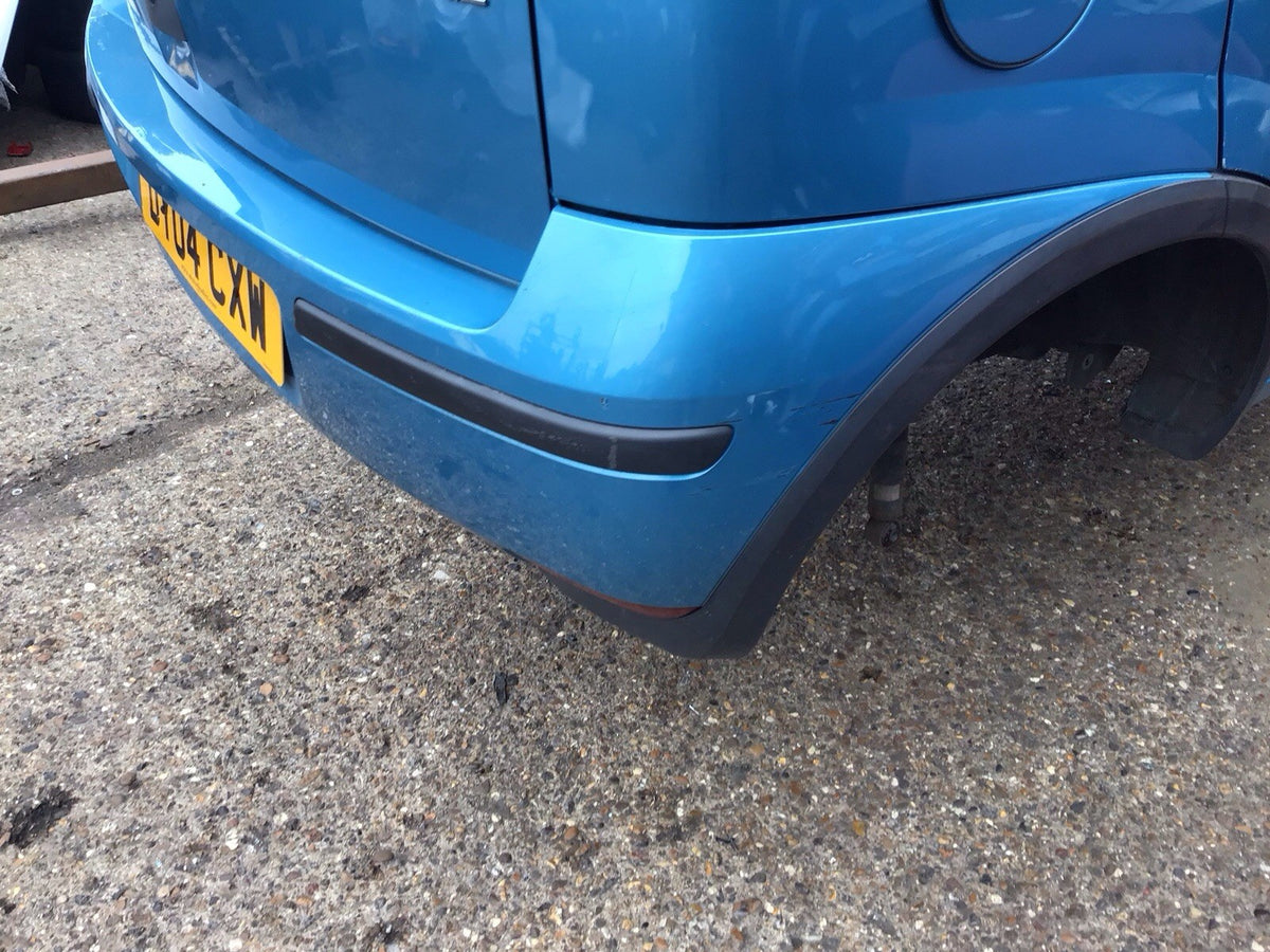 VAUXHALL CORSA C REAR BUMPER LIGHT BLUE METALLIC PAINT CODE Z20N 2001 20065