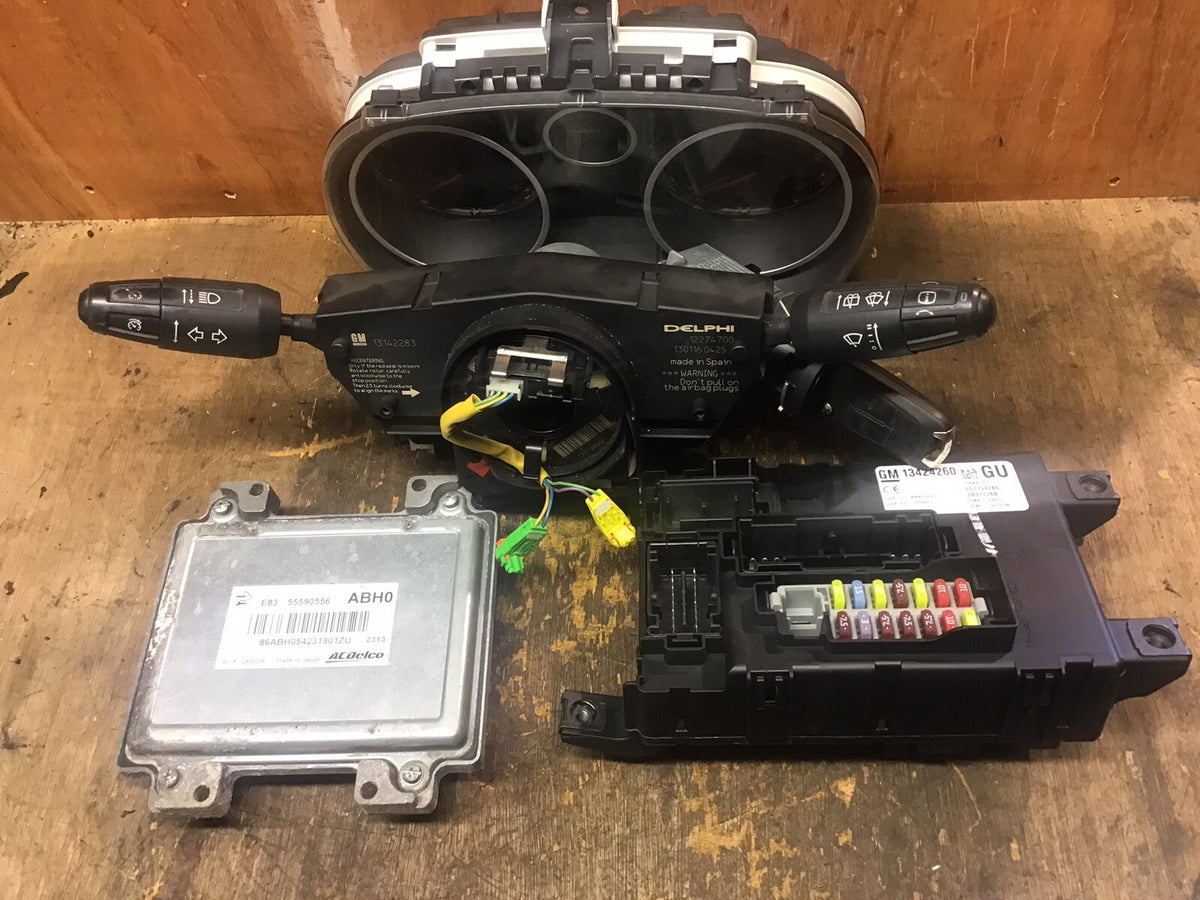 VAUXHALL CORSA D 1.4 PETROL ECU KIT 55590556 ABH0 A14XER 2010 20141
