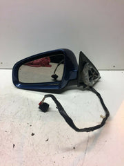 AUDI A3 8P PASSENGER'S SIDE N/S DOOR MIRROR ELECTRIC  MAURITIUS BLUE LZ5C 04 082