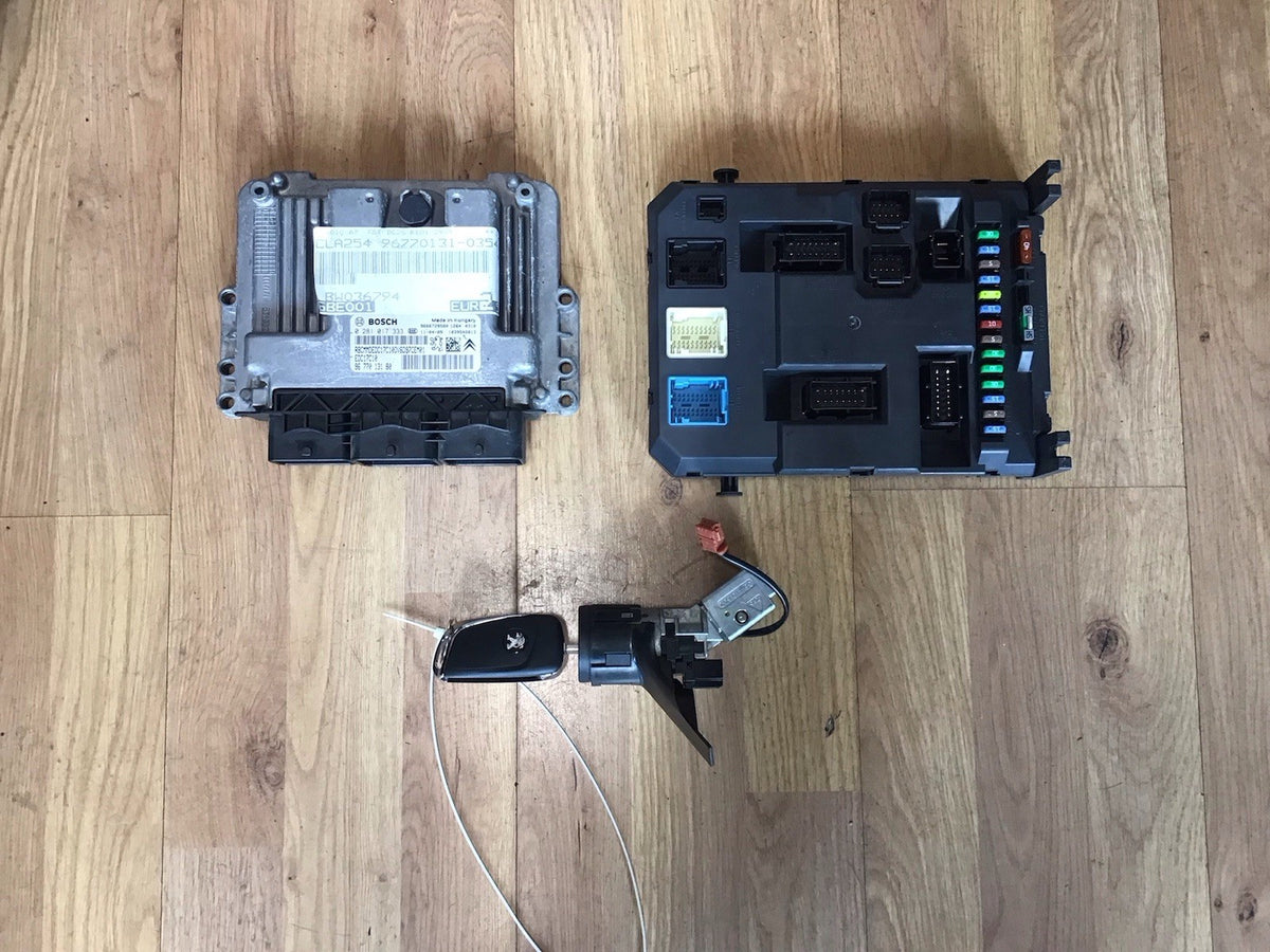 PEUGEOT 207 1.6 HDI ECU KIT 9677013180 0281017333 DIESEL 2009 20121