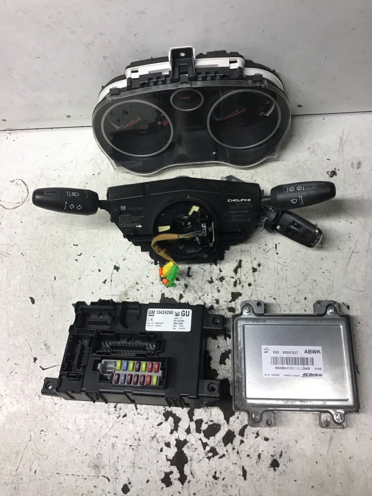VAUXHALL CORSA D 1.2 PRTROL ECU KIT 55597937 ABWK A12XER 2006 2014 0