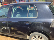 VOLKSWAGEN GOLF MK6 PASSENGE'S SIDE N/S REAR DOOR DEEP BLACK PEARL LC9X 09 20120