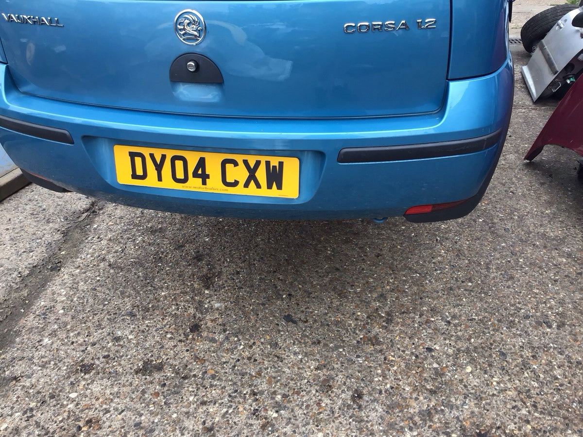 VAUXHALL CORSA C REAR BUMPER LIGHT BLUE METALLIC PAINT CODE Z20N 2001 20061