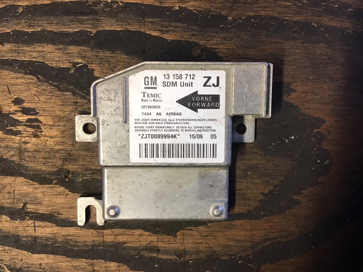 VAUXHALL MERIVA A AIRBAG CONTROL ECU MODULE UNIT SENSOR 13158712 ZJ 2003 20100