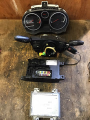 VAUXHALL CORSA D 1.2 PETROL ECU KIT 55577836 AATZ A12XER 2010 20147