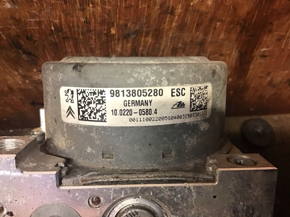 PEUGEOT 208 ABS PUMP MODULE 9813805280 ATE 10.0220 0580.4 2013 20192