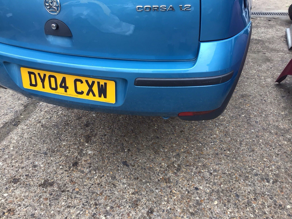 VAUXHALL CORSA C REAR BUMPER LIGHT BLUE METALLIC PAINT CODE Z20N 2001 20062