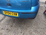 VAUXHALL CORSA C REAR BUMPER LIGHT BLUE METALLIC PAINT CODE Z20N 2001 20062