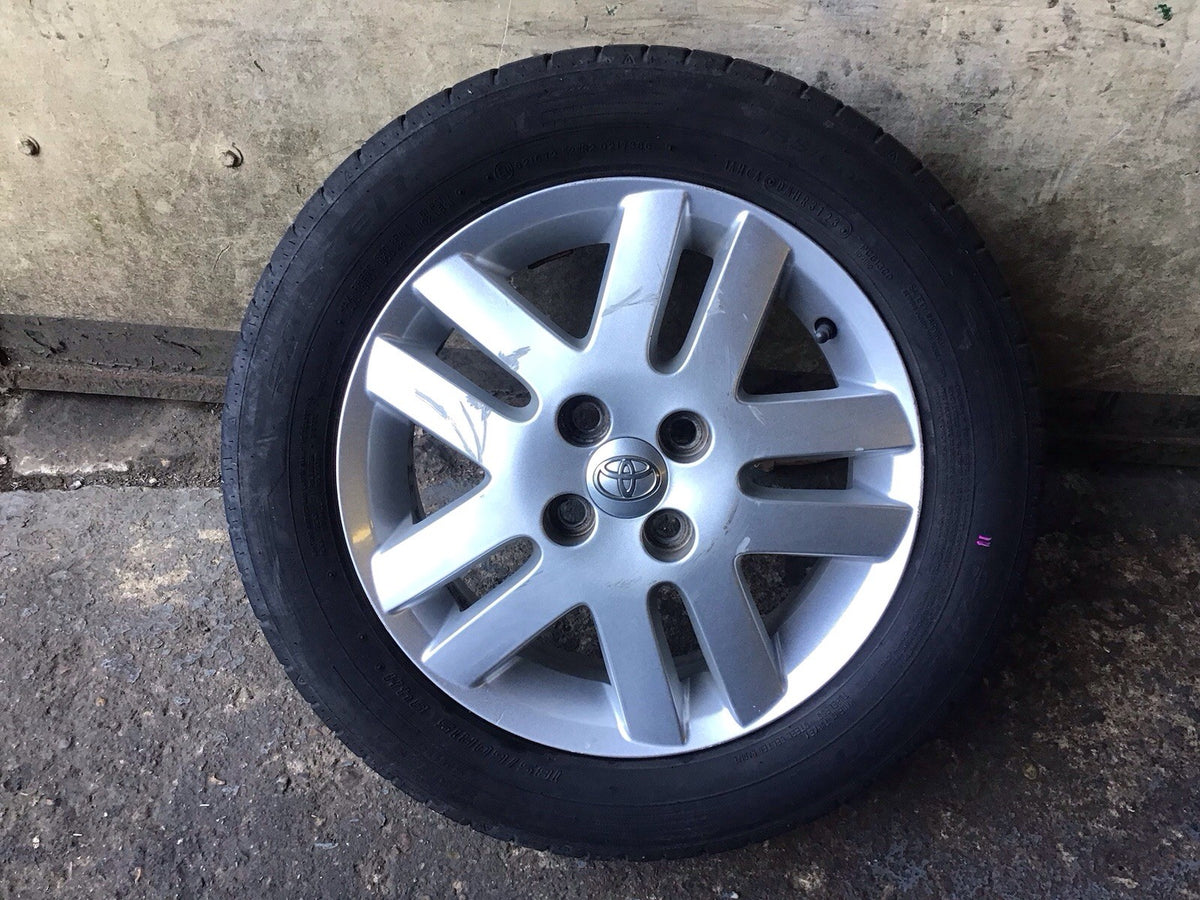 TOYOTA YARIS MK2 ALLOY WHEEL 15'' PZ406 B0675 ZC WITH TYRE 185X60X15 2006 20116