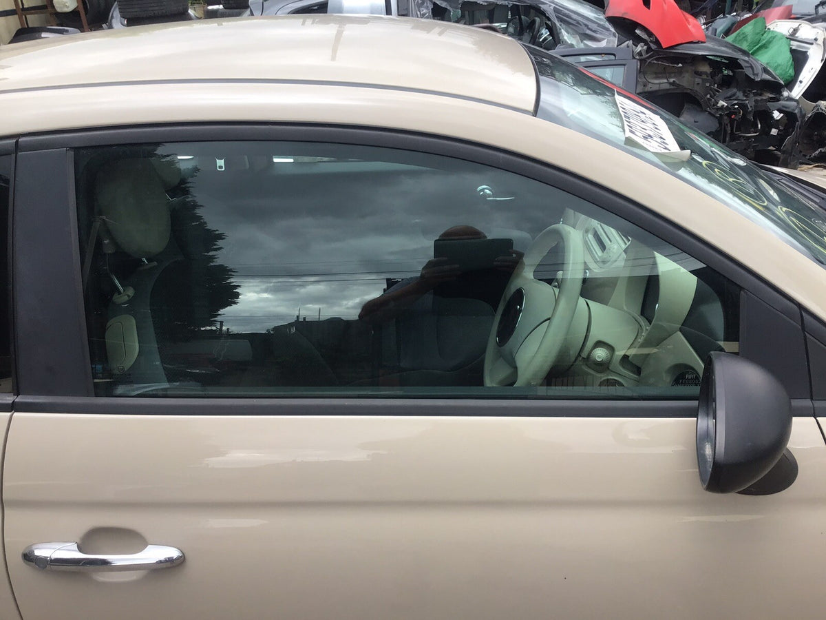 FIAT 500 DRIVER'S SIDE O/S FRONT DOOR WINDOW GLASS 2008 20173
