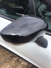 RENAULT CLIO MK4 DRIVER'S SIDE O/S CRACKED DOOR MIRROR ELECTRIC IN BLACK 2013 192