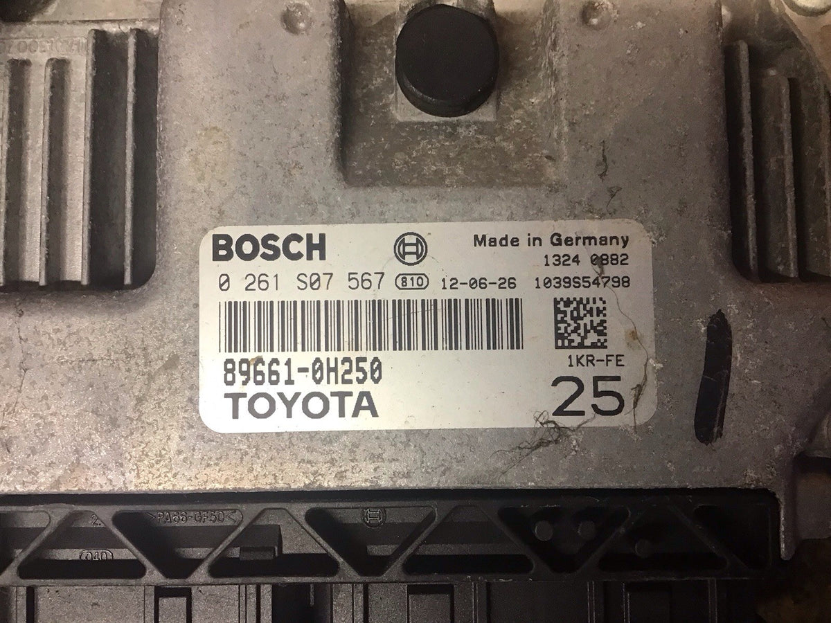 TOYOTA AYGO MK1 1.0 PETROL ENGINE CONTROL UNIT ECU 89661 0H250 1KR FE 2005 20144