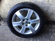 VOLKSWAGEN POLO 9N3 ALLOY WHEEL 15'' 6Q0601025R WITH TYRE 195X55X15 2005 20091