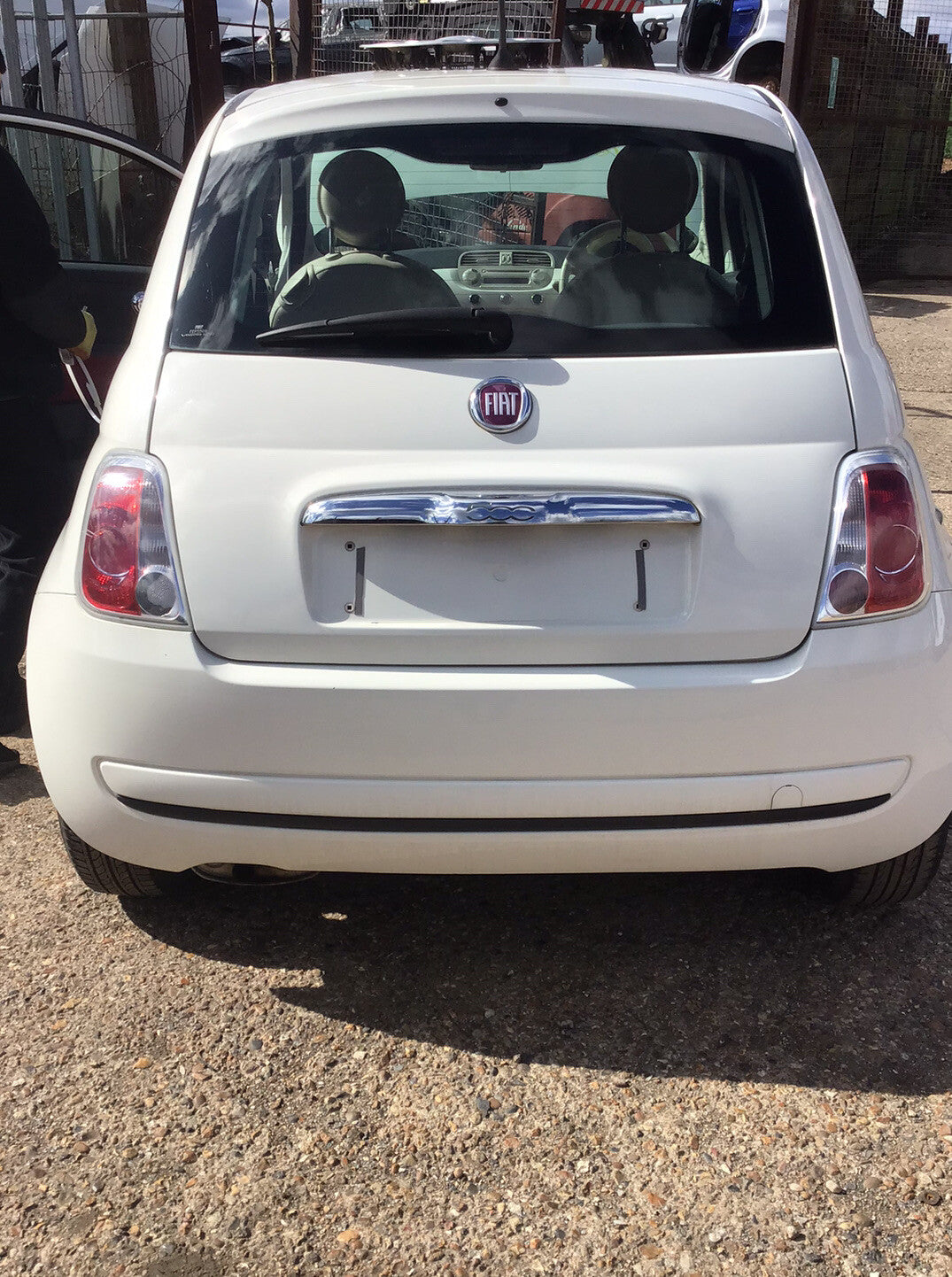 FIAT 500 TAILGATE IN BIANCO CALDO WHITE PAINT CODE 268  2008 20151