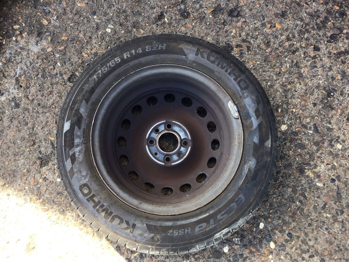 FIAT 500 FORD KA MK2 SPARE WHEEL 14'' STEEL RIM TYRE 175X65X14 2008 20158