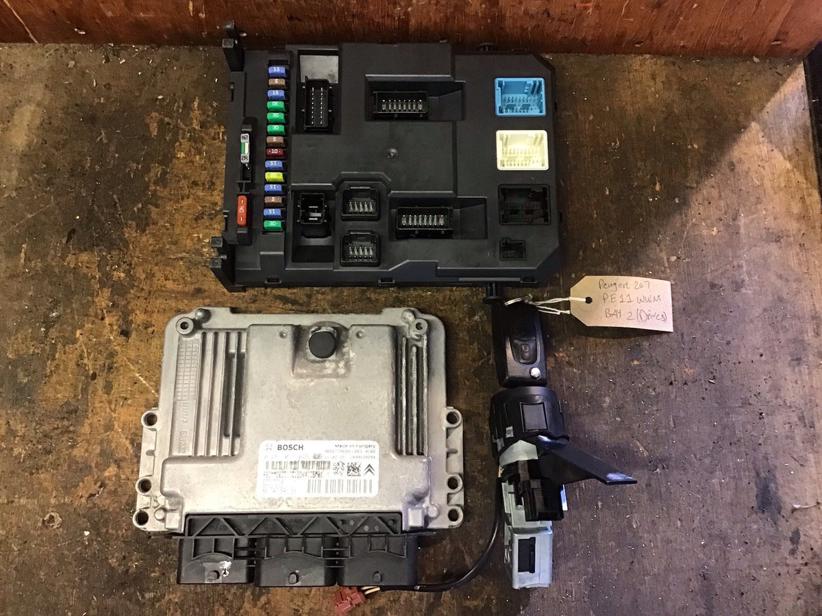 PEUGEOT 207 1.4 HDI ECU KIT 9674254080  BOSCH 0281105849 DIESEL  8HR 2009 20120