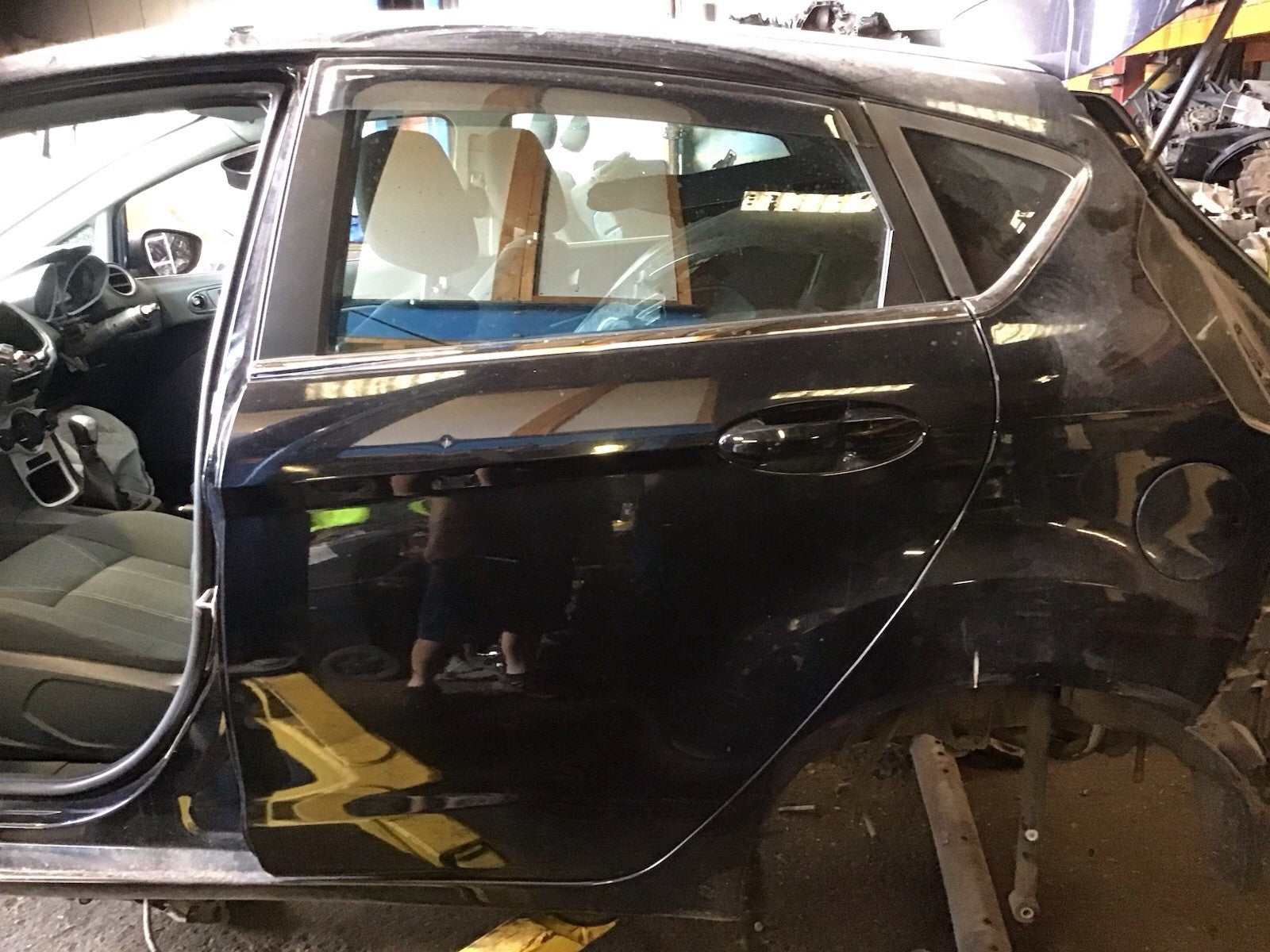 FORD FIESTA MK7 PASSENGER'S SIDE N/S REAR DOOR IN PANTHER BLACK  2008 20170