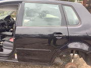 VOLKSWAGEN POLO 9N3 PASSENGERS SIDE N/S REAR DOOR BLACK PEARL LC9X 2002 20083