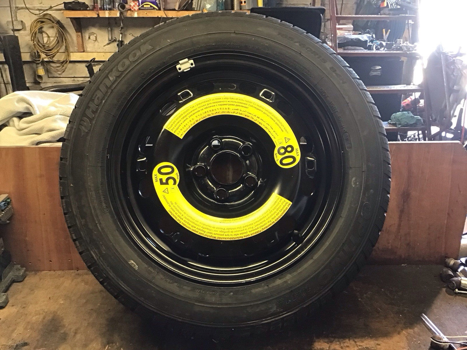 VOLKSWAGEN POLO STEEL WHEEL 15'' SPARE WHEEL 6R0601027 TYRE 185X60X15 2009 20171