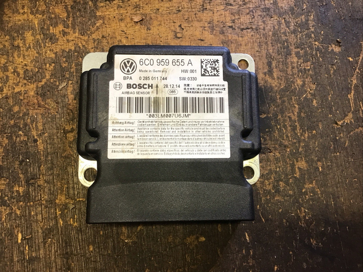 VOLKSWAGEN POLO 6C AIRBAG CONTROL MODULE ECU 6C0959655A 2014 20172