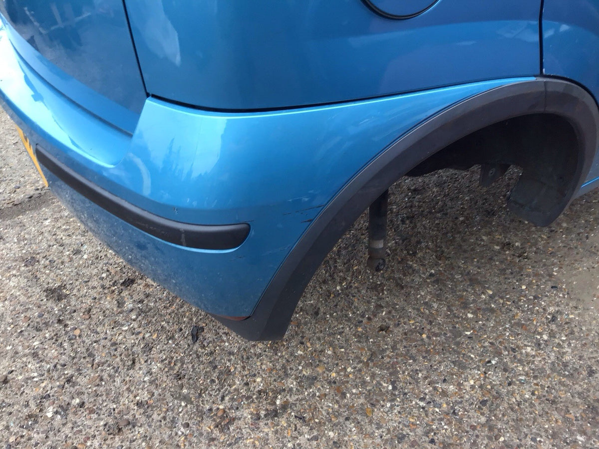 VAUXHALL CORSA C REAR BUMPER LIGHT BLUE METALLIC PAINT CODE Z20N 2001 20066