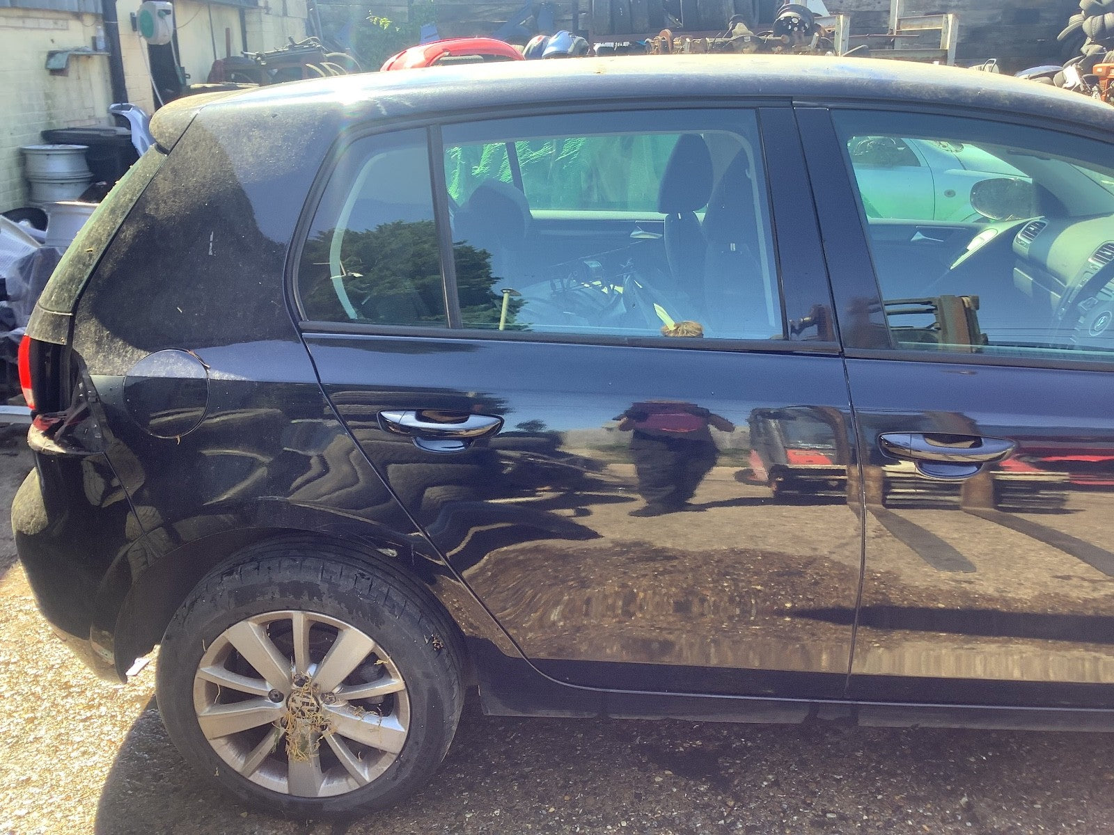 VOLKSWAGEN GOLF MK6 DRIVER'S SIDE O/S REAR DOOR DEEP BLACK PEARL LC9X 08 20121
