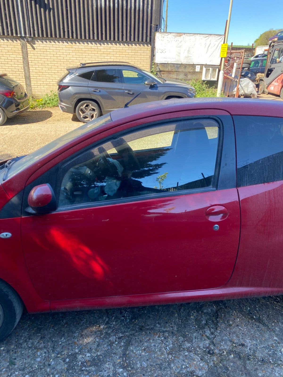 CITROEN C1 PASSENGER'S SIDE N/S FRONT DOOR SCARLET RED KJH 3 DOOR 05-130