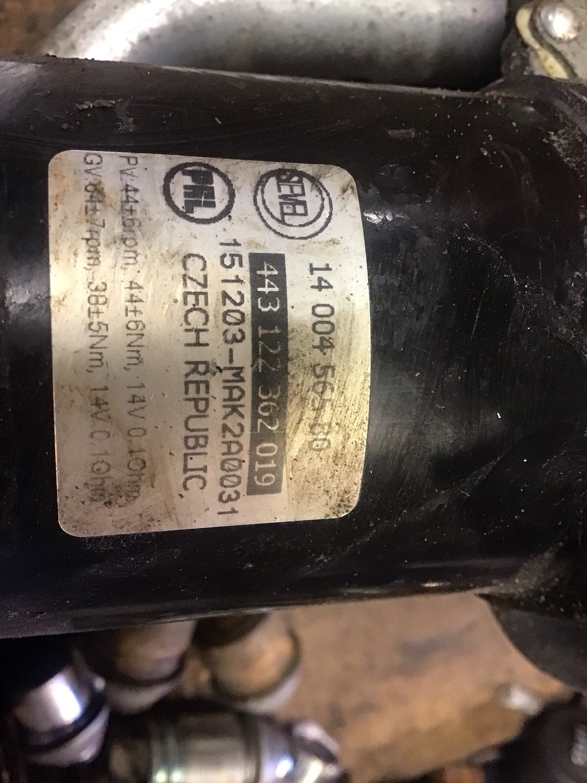 PEUGEOT EXPERT FRONT WIPER MOTOR WITH LINKAGE 443122362019 2012 20187