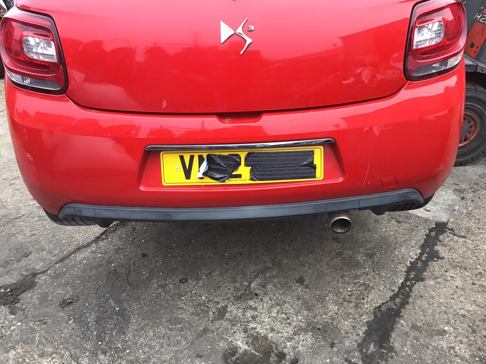 CITROEN DS3 REAR BUMPER ADEN RED PAINT CODE KKN 2010 20150