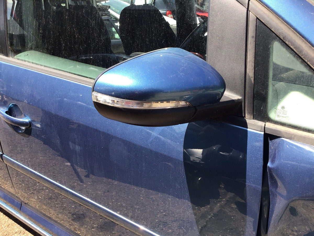 VOLKSWAGEN TOURAN DRIVER'S SIDE O/S DOOR MIRROR PACIFIC BLUE LA5J 2010 20150