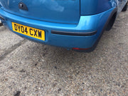 VAUXHALL CORSA C REAR BUMPER LIGHT BLUE METALLIC PAINT CODE Z20N 2001 20063