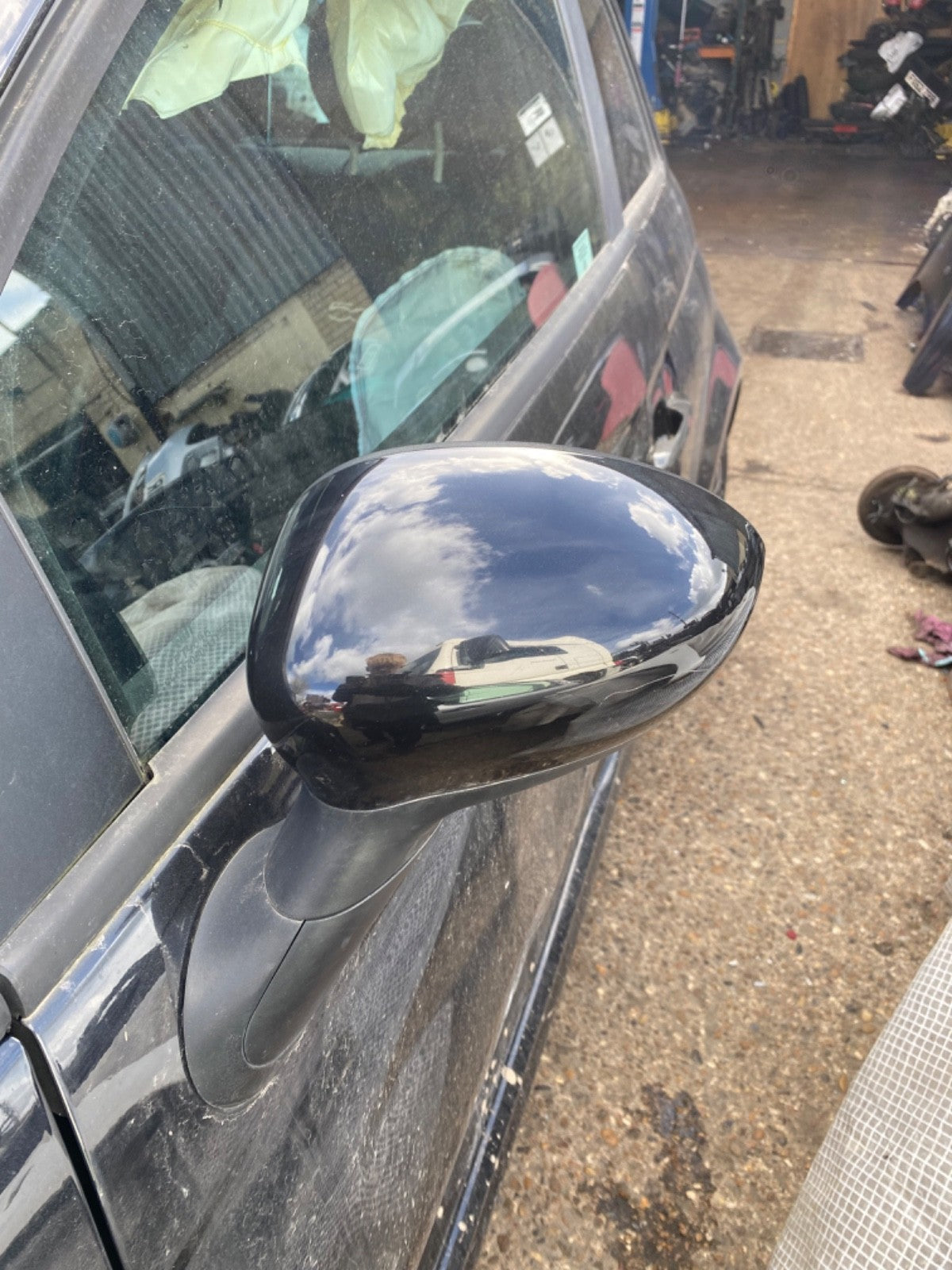 FIAT 500 PASSENGERS SIDE N/S DOOR MIRROR BLACK NERO CARBONE 876 2009 20163
