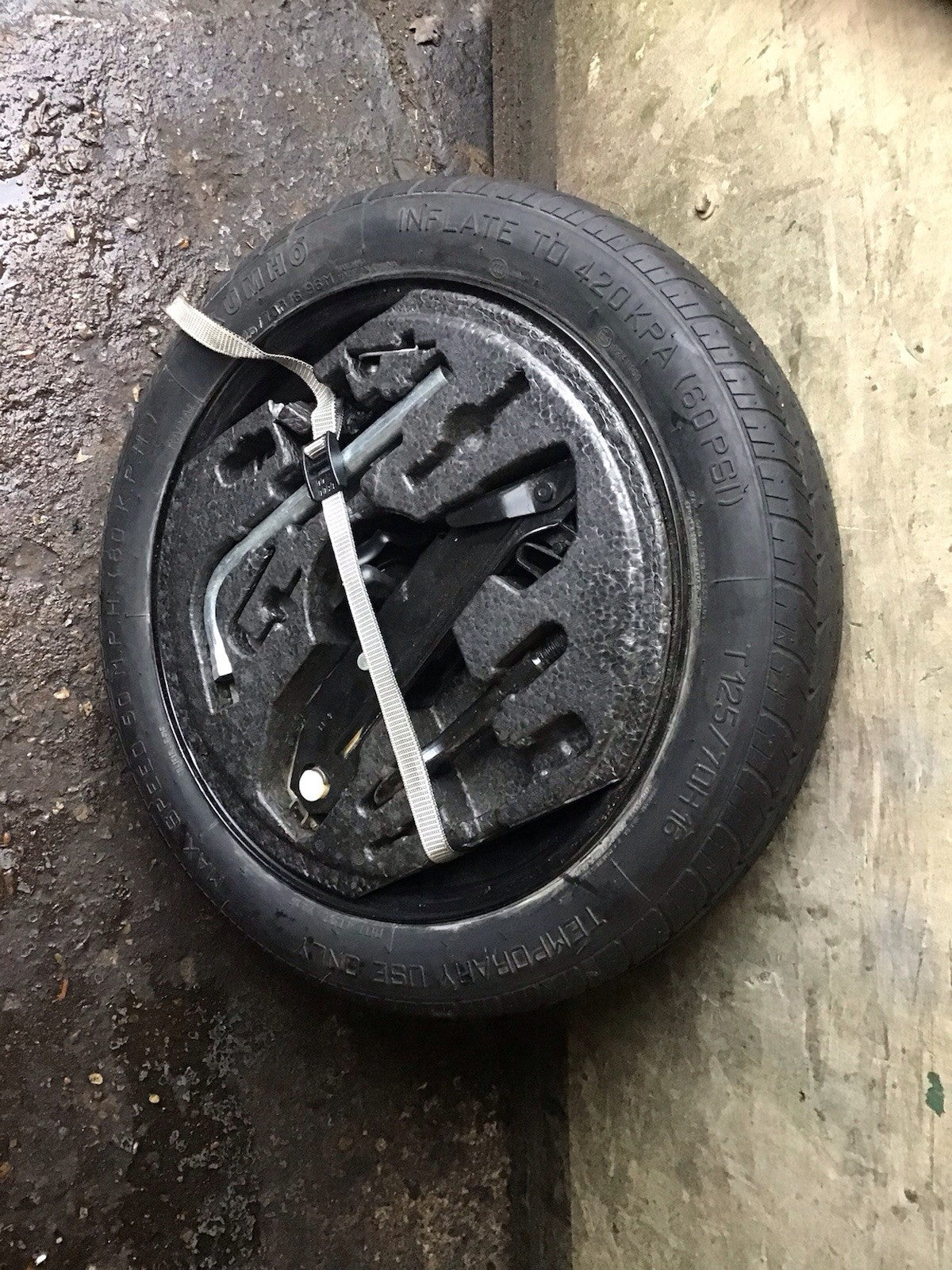 VOLKSWAGEN GOLF MK7 SPARE WHEEL 16'' STEEL RIM TYRE 125X70X16 2160927 2009 202012