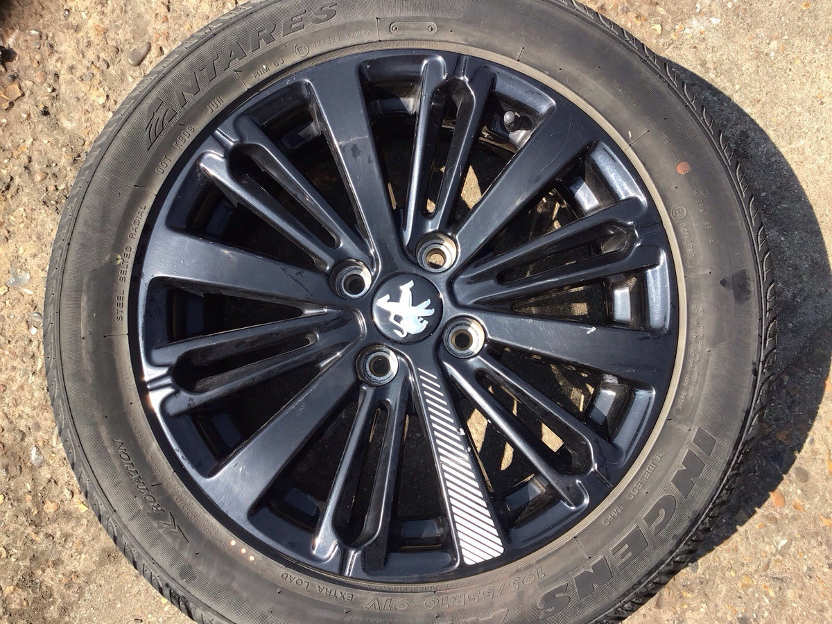 PEUGEOT 208 ALLOY WHEEL 16'' 9808137577 TYRE 195X55X15  2012 20193