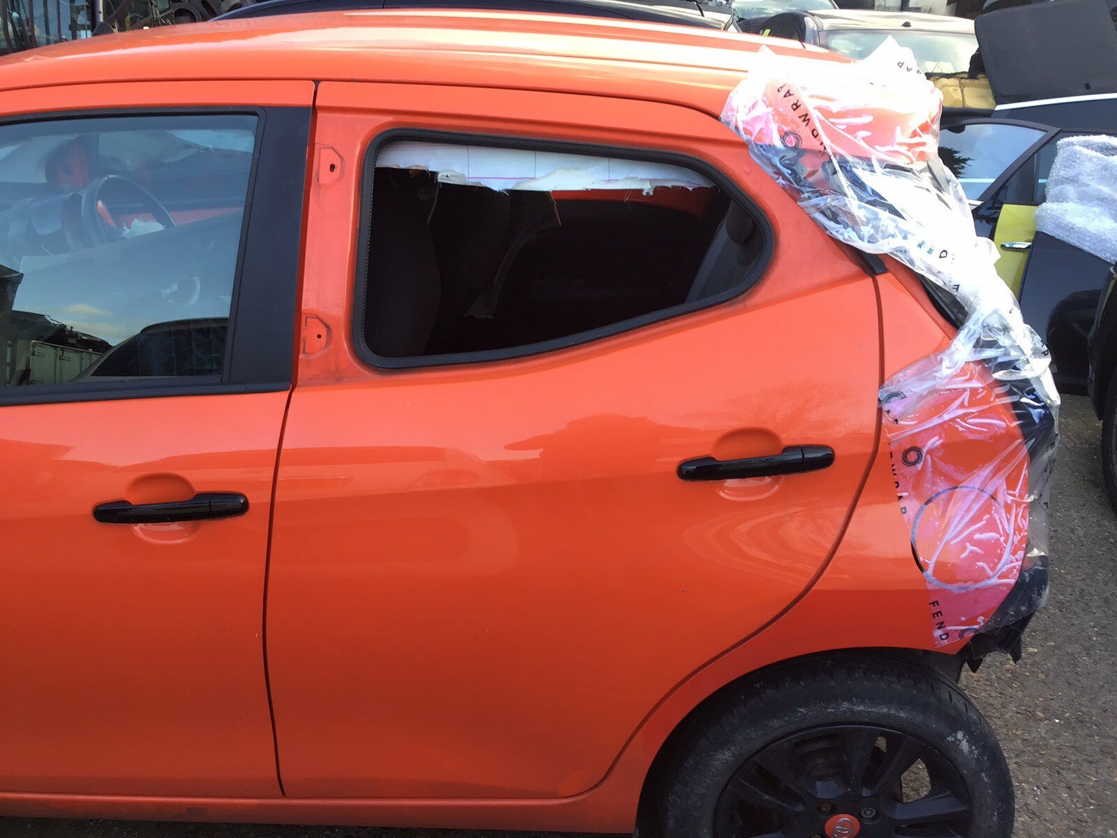TOYOTA AYGO MK2 PASSENGER'S SIDE REAR N/S/R DOOR ORANGE 4W5  2014 20211