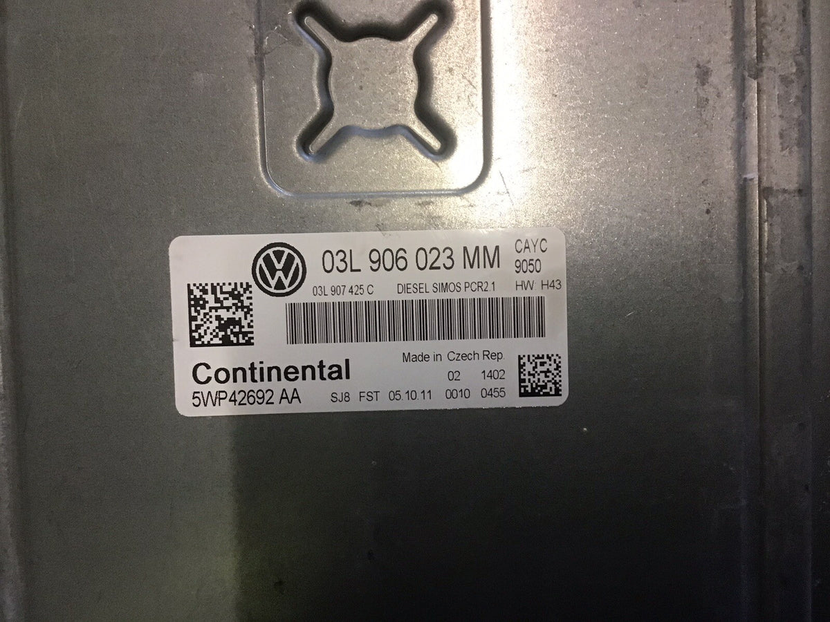 VOLKSWAGEN GOLF MK6 1.6 DIESEL ENGINE CONTROL UNIT ECU 03L906023MM CAY 2009 20121