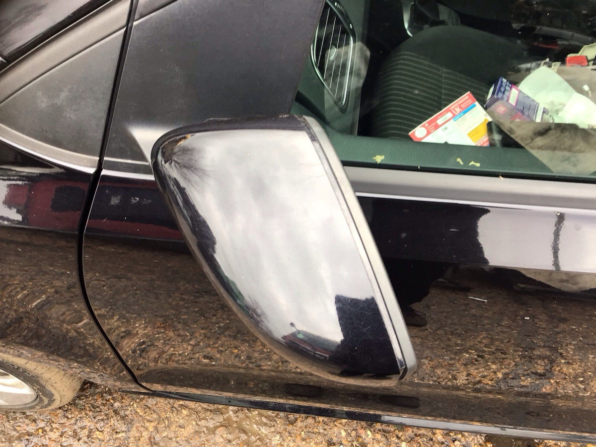 VOLKSWAGEN POLO 6R PASSENGERS SIDE N/S WING MIRROR BLACK PEARL LC9X  2009 20177