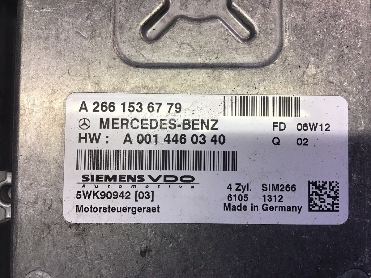 MERCEDES A CLASS W169 1.5 PETROL ENGINE CONTROL UNIT ECU A2661536779 2005 20123