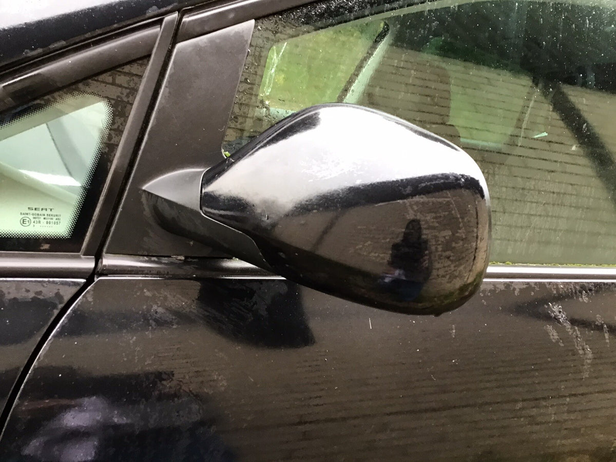 SEAT ALTEA PASSENGER SIDE DOOR MIRROR PHANTOM BLACK METALLIC LZ9Y 2009 20143