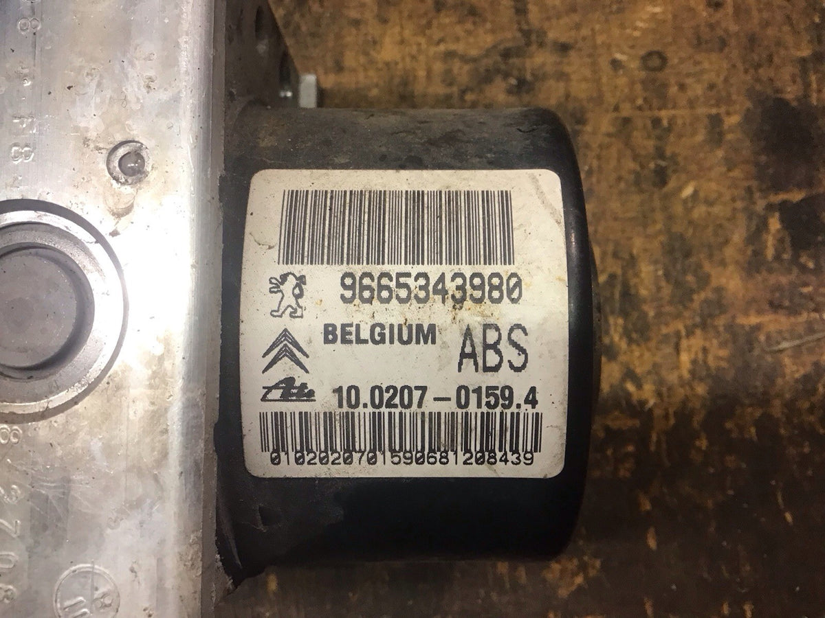 PEUGEOT 207 ABS PUMP MODULE 9665343980 ATE 10.0207 0159.4 2007 20121