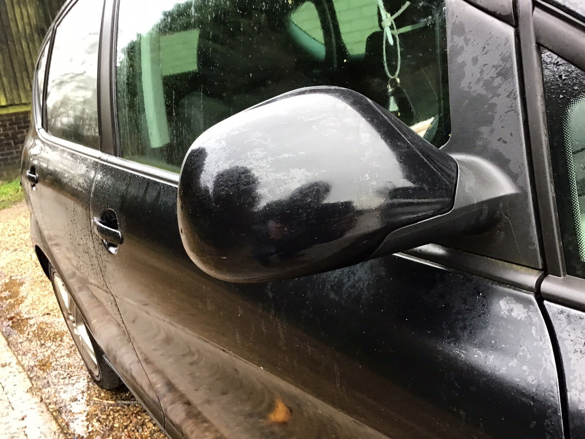 SEAT ALTEA DRIVER'S SIDE DOOR MIRROR PHANTOM BLACK METALLIC LZ9Y 2009 20141