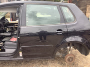 VOLKSWAGEN POLO 9N3 PASSENGERS SIDE N/S REAR DOOR BLACK PEARL LC9X 2002 20080