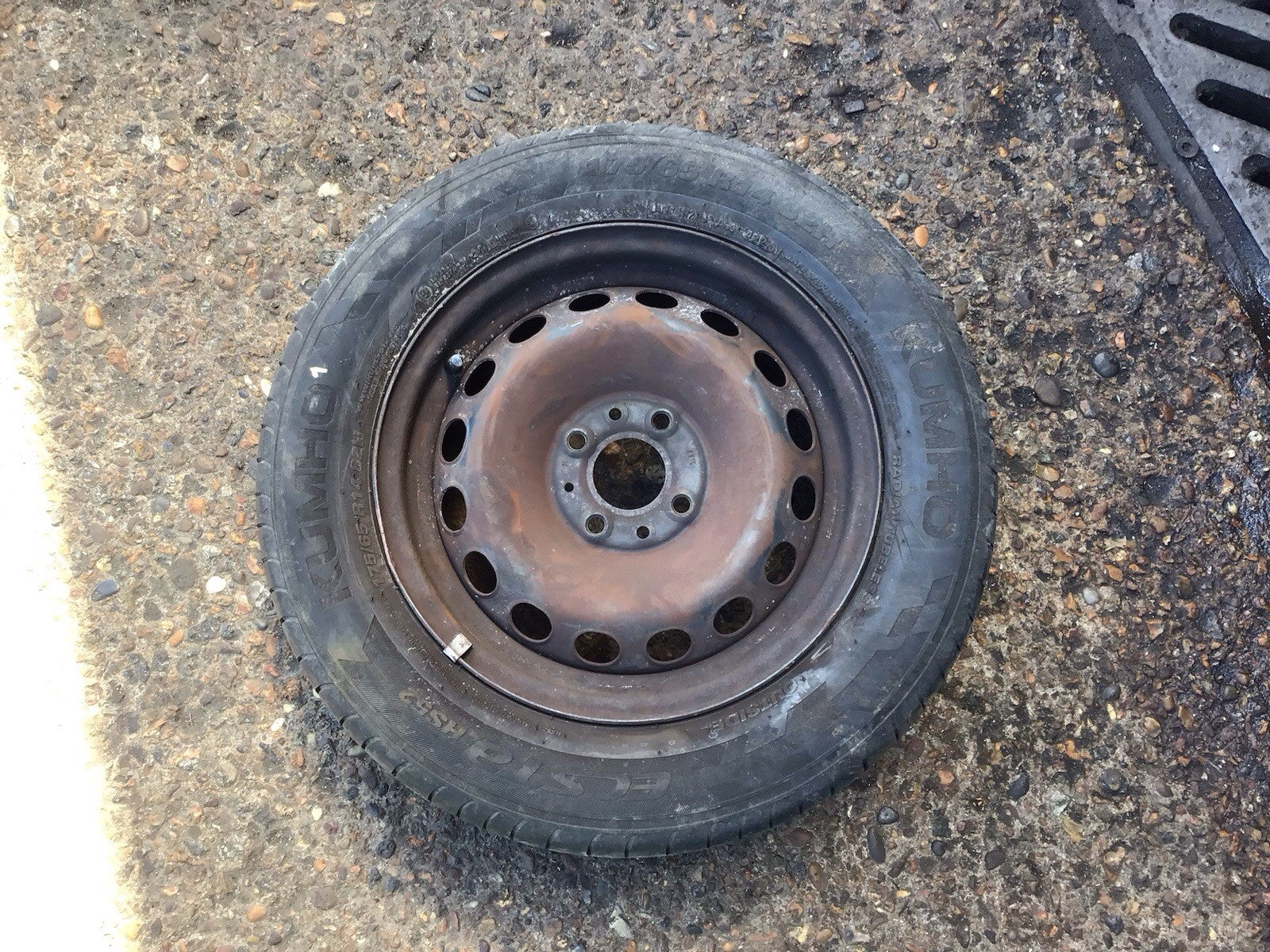 FIAT 500 FORD KA MK2 SPARE WHEEL 14'' STEEL RIM TYRE 175X65X14 2008 20151