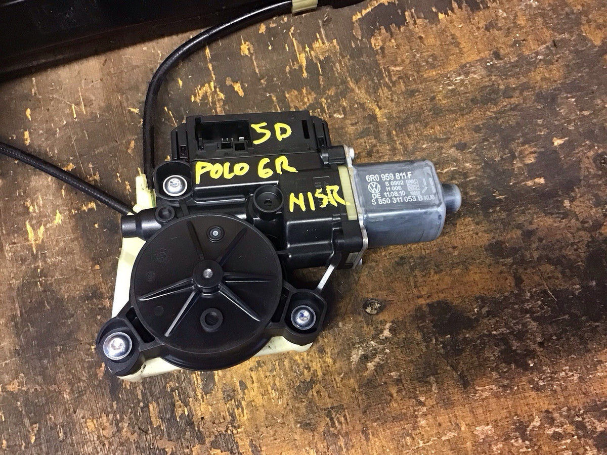 POLO 6R PASSENGERS REAR WINDOW MOTOR AND REGULATOR 6R0959811F 5 DOOR 09 20134